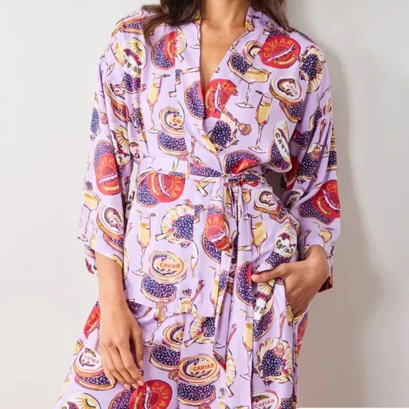 Printfresh Pink and Purple Pajama Set - Picture 2 of 3